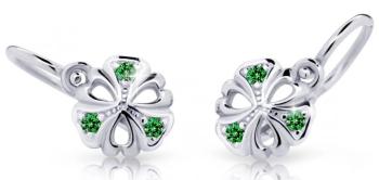 Cutie Jewellery Detské náušnice z bieleho zlata C2230-10-X-2 zelená
