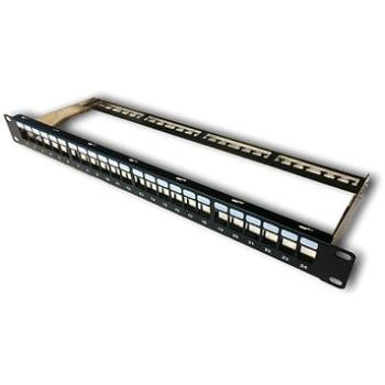 Datacom Patch panel 19 neosadený 24 port 1U BK/VL (3310)