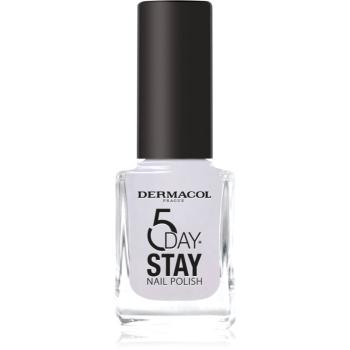 Dermacol 5 Day Stay dlhotrvajúci lak na nechty odtieň 59 Mermaid White 11 ml