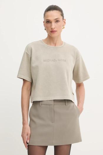 Tričko MICHAEL Michael Kors dámske, béžová farba, MT551T6JQT