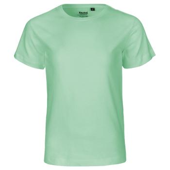 Neutral Detské tričko s krátkym rukávom z organickej Fairtrade bavlny - Dusty mint | 152/158