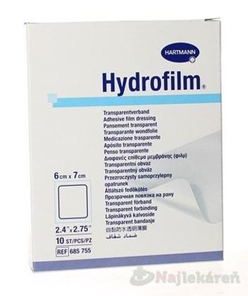 HYDROFILM samolepiaci transparentný obväz (6x7cm) 10ks