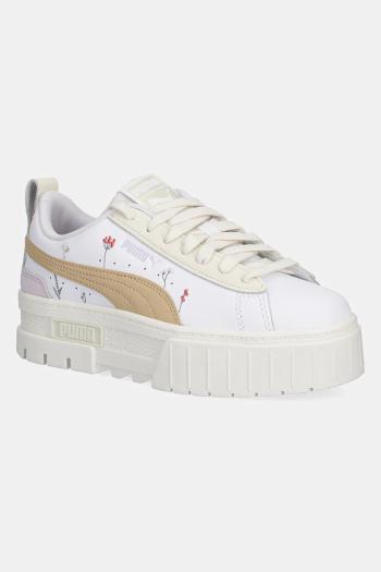 Kožené tenisky Puma Mayze Secret Garden Wns biela farba, 401262