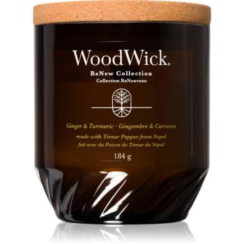 Woodwick Ginger & Turmeric vonná sviečka s dreveným knotom 184 g