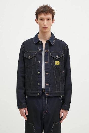 Rifľová bunda ICECREAM Oil Stained Trucker Jacket pánska, prechodná, oversize, ICW008