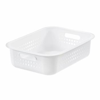 SmartStore Úložný košík Modern, bílá, 37 x 28 x 10 cm, 37 x 28 x 10 cm