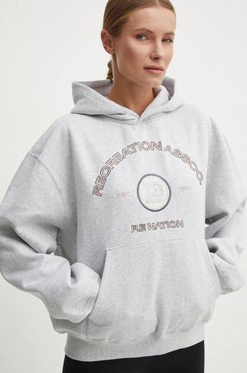 Mikina P.E Nation Outfield Hoodie dámska, šedá farba, s kapucňou, melanžová, 243H396