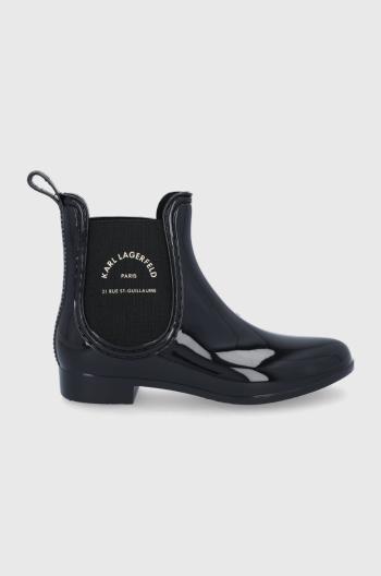Gumáky Karl Lagerfeld dámske, čierna farba