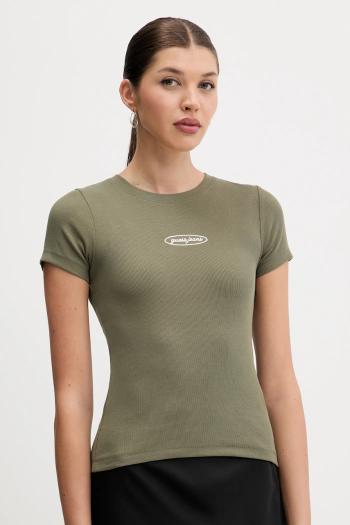 Tričko Guess Jeans dámske, zelená farba, W5YP37 KA0H1