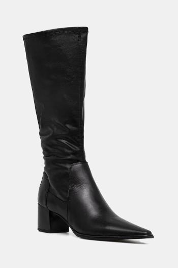 Vysoké čižmy Vagabond Shoemakers GISELLE WIDE SHAFT čierna farba, na podpätku, 5754-902-20
