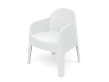 Stolička záhradná MILANE 680x600x805mm - biela