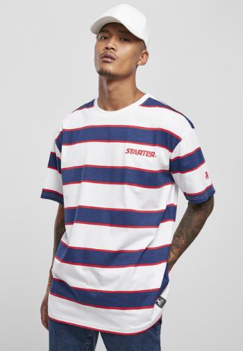 Starter Logo Striped Tee white/blue - S