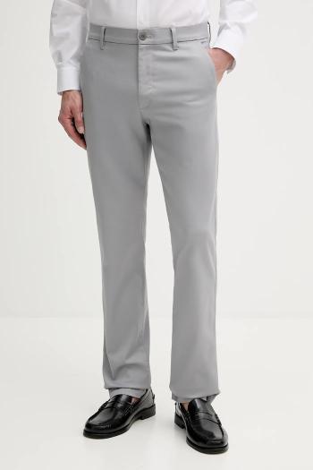 Nohavice Calvin Klein šedá farba, rovný strih, LV040EM633