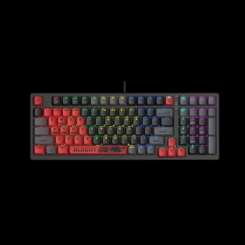 A4tech Bloody Klávesnica S98 Sports, herná klávesnica, mechanická, drôtová, Red Switch, CZ/SK, Čierna