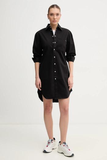 Šaty Calvin Klein Jeans čierna farba, mini, rovný strih, J20J225270