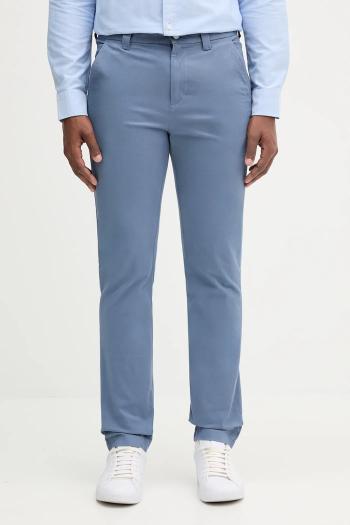 Nohavice Tommy Jeans zelená farba, priliehavé, DM0DM20282
