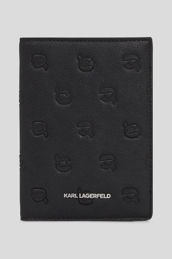 Puzdro na pas Karl Lagerfeld čierna farba, A3W32003