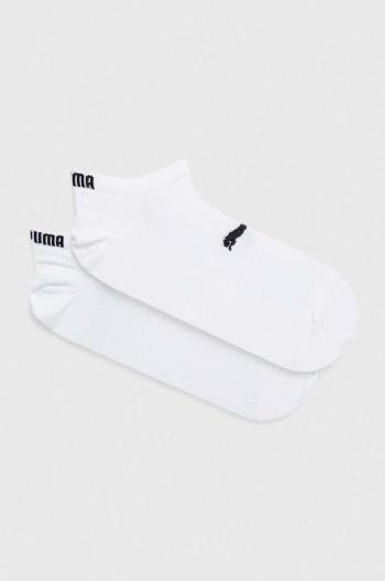 Ponožky Puma 2-pak dámske,biela farba,935476