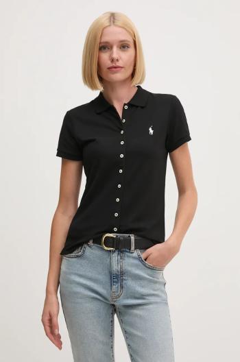 Polo tričko Polo Ralph Lauren dámske, čierna farba, 211939272