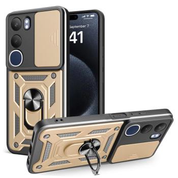 RING CAMERA Kryt s držiakom pre Vivo Y19s zlatý