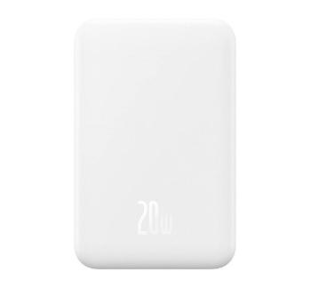 Baseus Mágneses Mini Powerbank, 5000mAh, USB-C, 20W, fehér