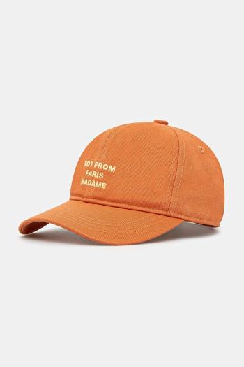 Bavlnená šiltovka Drôle de Monsieur La Casquette Slogan oranžová farba, jednofarebná, G-CP151-CO138-RT