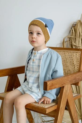 Detská bavlnená čiapka Jamiks PAXTON biela, z tenkej pleteniny, bavlnená, JWH031