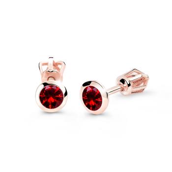 Cutie Diamonds Elegantné náušnice z ružového zlata s rubínmi DZ8003-30-RU-X-4