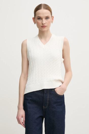 Bavlnená vesta Barbour Hartland dámske, béžová farba, LKN1637WH71