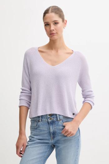 Sveter Pepe Jeans fialová farba, ľahké, PL702309