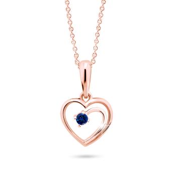 Cutie Diamonds Pôvabný prívesok z ružového zlata so zafírom DZ6300-1602-40-SF-X-L4