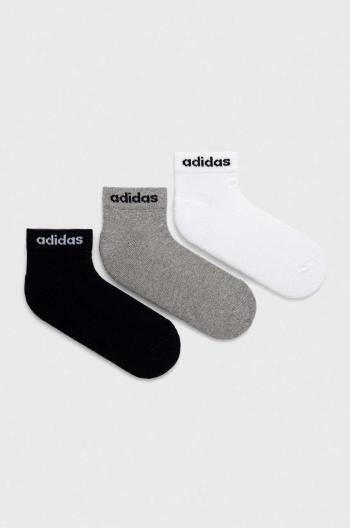 Ponožky adidas 3-pak Essentials čierna farba, IC1304