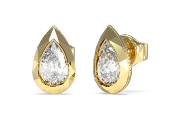Guess Pozlátené náušnice Tear Drop 4G Light JUBE05247JWYGT/U
