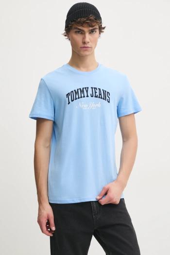 Bavlnené tričko Tommy Jeans pánske, s potlačou, DM0DM20362