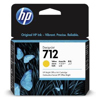 HP originál ink 3ED69A, HP 712, yellow, 29ml, HP DesignJet Studio, T210, T230, T250, T630, T650, žltá