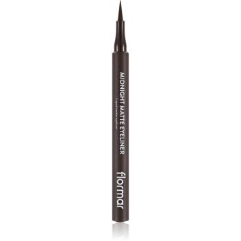 flormar Midnight Matte Eyeliner linka na oči vo fixke s matným efektom odtieň 02 Brown 1 ml