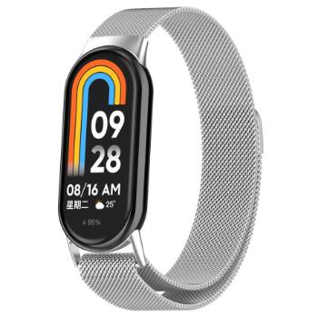 BStrap Milanese remienok na Xiaomi Mi Band 8, silver