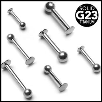 Titánový piercing do brady a pery s guličkou - Rozmer: 1,6 mm x 6 mm x 3 mm