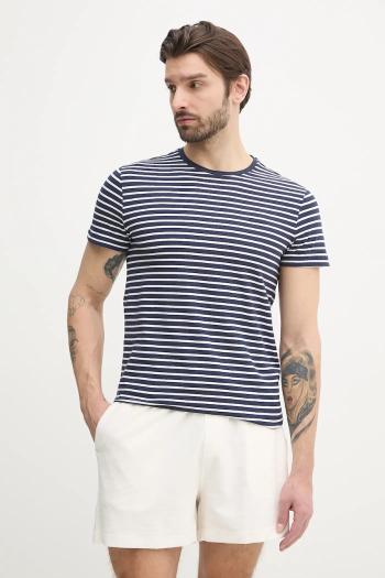 Tričko Calvin Klein pánske, tmavomodrá farba, vzorované, K10K114177