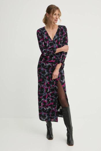 Šaty Pepe Jeans AUBREY čierna farba, midi, priliehavá, PL953640