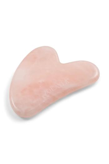 Masážna pomôcka na tvár Zoë Ayla Rose Quartz Gua Sha ružová farba, 0