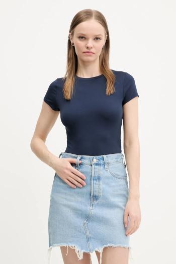 Tričko Hollister Co. dámske, tmavomodrá farba, KI339-5043