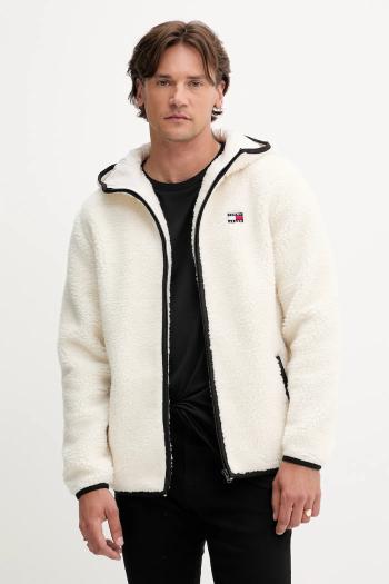 Fleecová mikina Tommy Jeans čierna farba, DM0DM19224