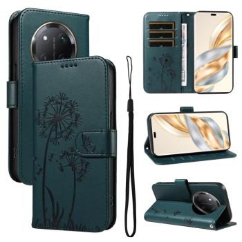 ART DANDELION Peňaženkové puzdro pre Honor Magic7 Lite 5G tmavozelené