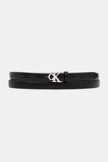 Kožený opasok Calvin Klein čierna farba, LV04F7055G