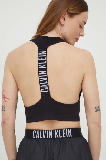 Plážový top Calvin Klein čierna farba,KW0KW02481