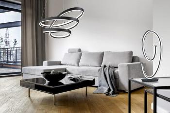 LED stolová lampa Cinque Ciola čierna 577210132