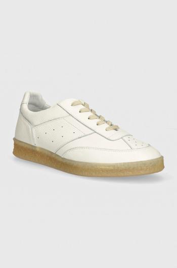 Kožené tenisky MM6 Maison Margiela biela farba, SH1WS0003.P7016