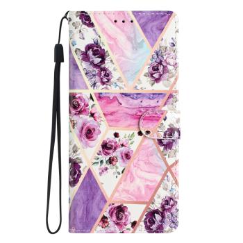 ART Peňaženkový kryt pre Motorola Moto G35 5G PURPLE MARBLE