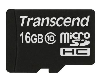 TRANSCEND MicroSDHC karta 16GB Class 10, bez adaptéra